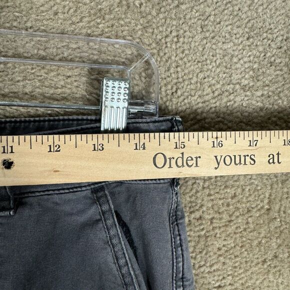 Hei Hei Wanderer Cargo Pants Womens 26 Gray Crop Button Fly Anthropologie Chinos - Picture 7 of 14